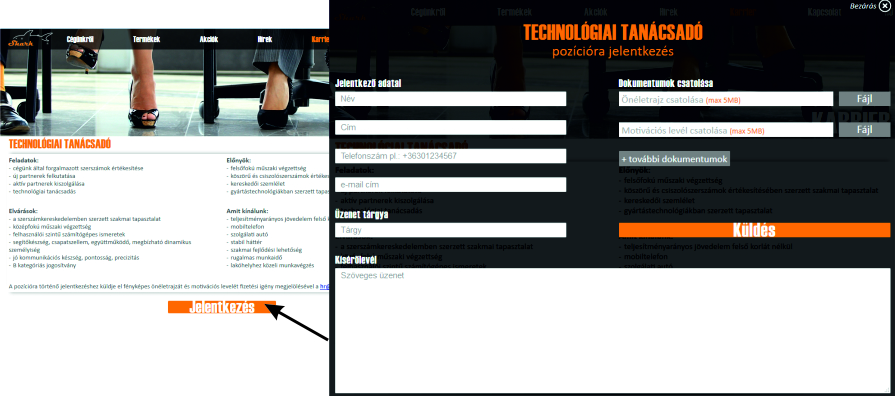 Jelentkezs funkci bevezetse
