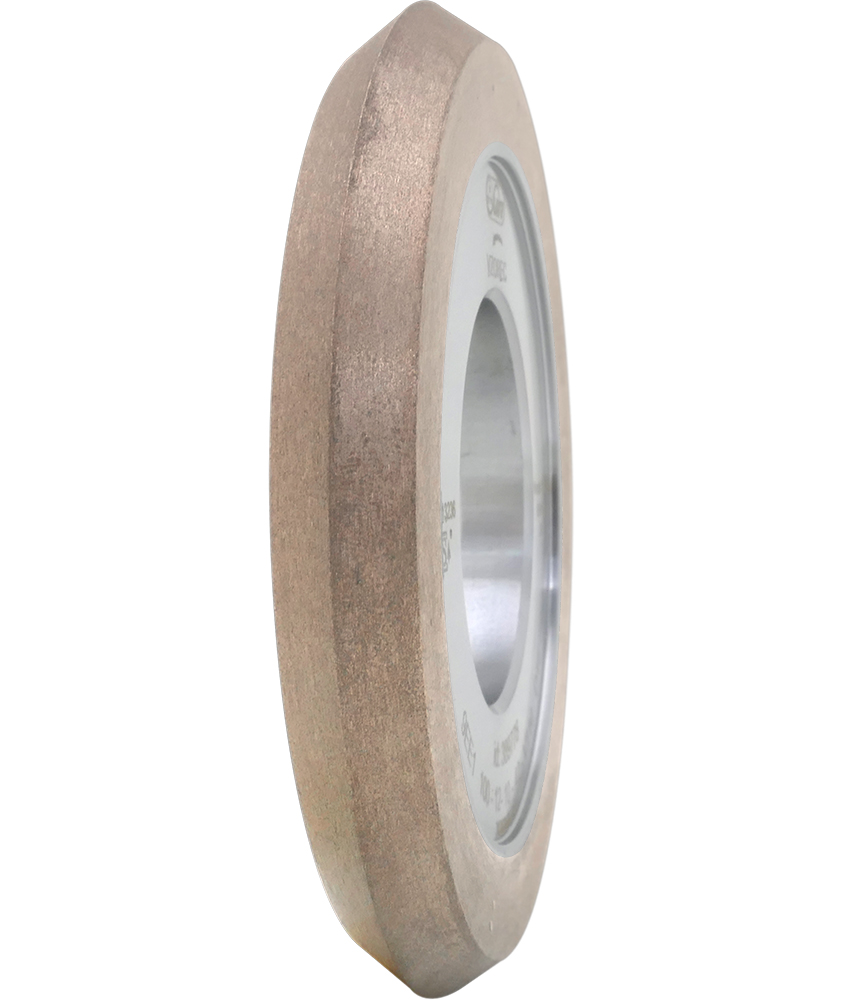 Pozitív élkialakítású kétoldali letöréssel rendelkező szuperabrazív szerszámok