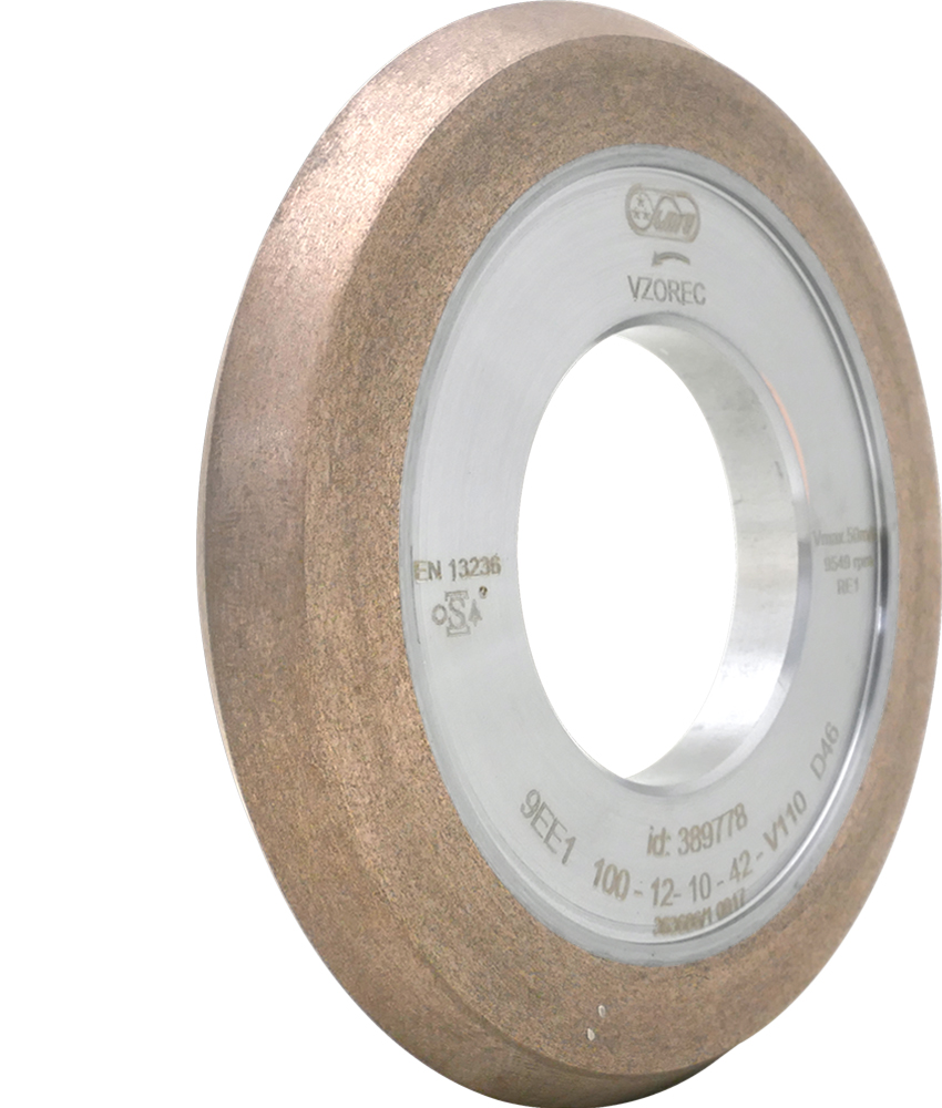 Pozitív élkialakítású kétoldali letöréssel rendelkező szuperabrazív szerszámok