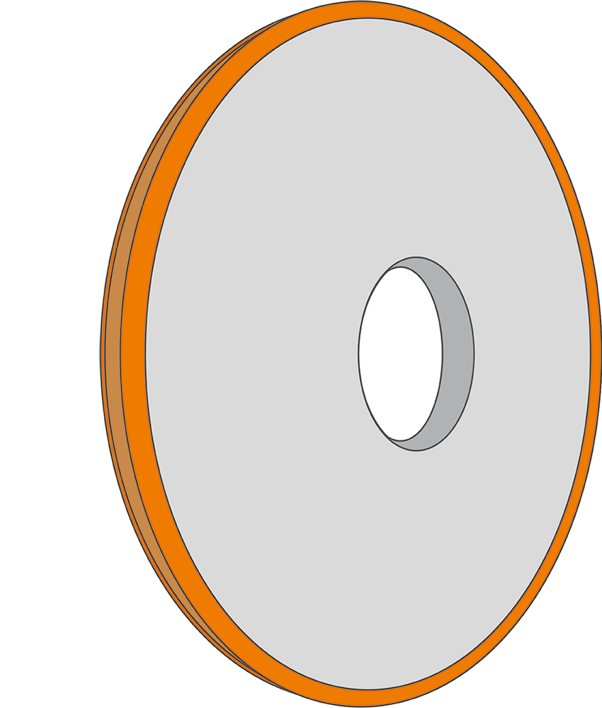 Negatív élkialakítású kétoldali letöréssel rendelkező szuperabrazív szerszámok